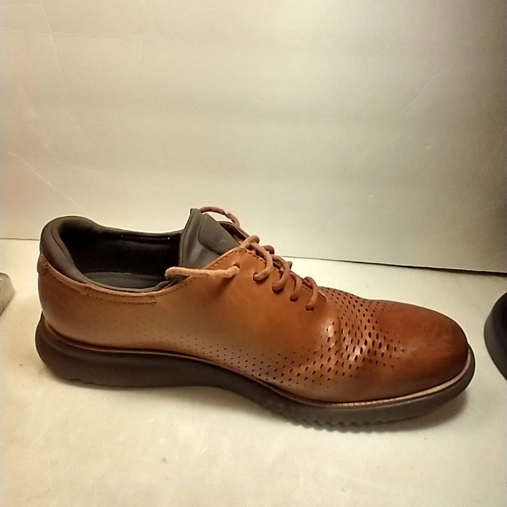 Cole Haan 2.Zerogrand Laser British Tan Wingtip Oxford Shoes Men’s sz 10.5M. - Picture 7 of 12